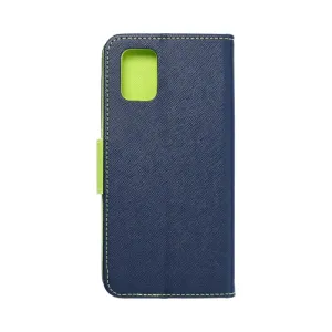 Pouzdro 1Mcz Fancy Book Samsung Galaxy A31 modrá limetkově zelené