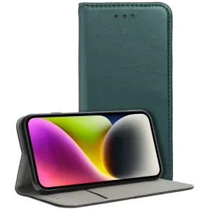 Pouzdro Flip Magnet Book Motorola Moto E22, Motorola Moto E22i tmavě zelené