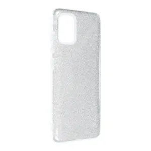 Pouzdro Focell Shining Samsung Galaxy A51 A515 Stříbrné