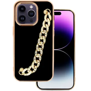 Pouzdro silikon Apple iPhone 13 PRO Deco Chain Loop vzor 4 černé