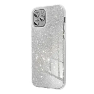 Pouzdro silikon Apple iPhone 15 PRO MAX Shining Glitter stříbrné