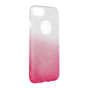 Pouzdro silikon Apple iPhone 7, 8 Shining stříbrné / růžové
