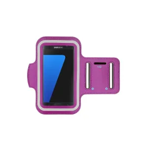 Sportovní držák na ruku pro Apple iPhone 4S, MP3, MP4, Nokia a jiné telefony 3,5-4 palce - fialový