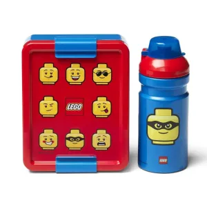Box svačinový 20 x 17,3 x 7,1 cm + láhev 390 ml, PP + silikon LEGO ICONIC CLASSIC sada 2díl