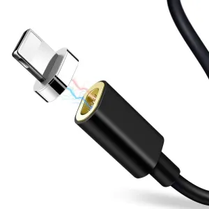 USB nabíjecí kabel Apple iPhone lightning CA-5470 1,2m 2,4A magnetická koncovka černý