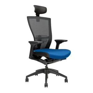 Ergonomická kancelářská židle OfficePro Merens Barva: modrá, Opěrka hlavy: s opěrkou**