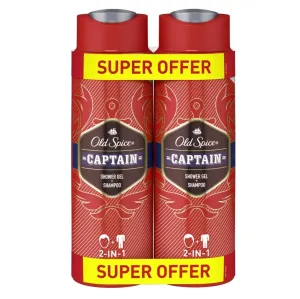Old Spice Sprchový gel 2 v 1 Captain Duo 2 x 400 ml