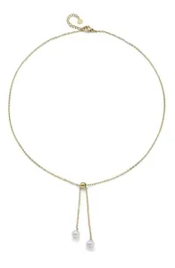 Oliver Weber Stylový pozlacený náhrdelník s perlami Aranyani Silky Pearls 12314G