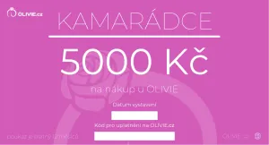 OLIVIE Elektronický dárkový poukaz KAMARÁDCE Hodnota: 5000 Kč