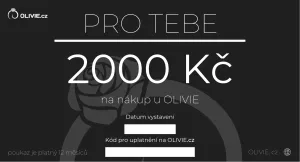 OLIVIE Elektronický dárkový poukaz PRO TEBE Hodnota: 2000 Kč