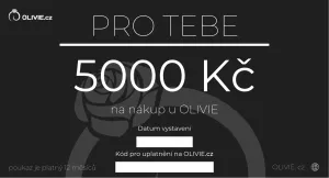 OLIVIE Elektronický dárkový poukaz PRO TEBE Hodnota: 5000 Kč