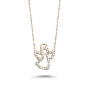 OLIVIE Stříbrný náhrdelník ANDĚL ROSE 7699 Ag 925; ≤2 g