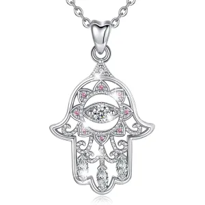 OLIVIE Stříbrný náhrdelník HAMSA 5598 Ag 925; ≤4,3 g