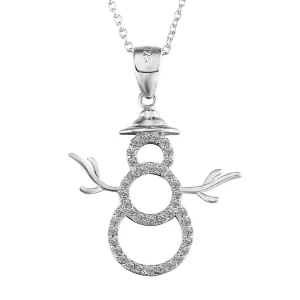 OLIVIE Stříbrný náhrdelník SNĚHULÁK 5078 Ag 925; ≤2,8 g