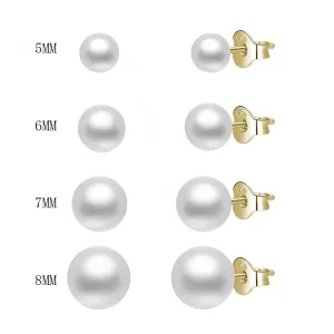 OLIVIE Náušnice 5mm sladkovodní perly GOLD 5496 Ag 925; ≤0,7 g
