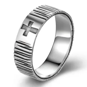 OLIVIE Pánský stříbrný prsten KŘÍŽ 5880 Velikost prstenů: 10 (EU: 62-64) Ag 925; ≤3,7 g