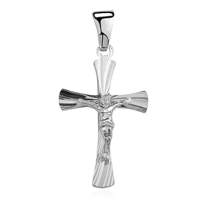 OLIVIE Stříbrný přívěsek KŘÍŽEK - JEŽÍŠ KRISTUS 1681 Ag 925; ≤1,6 g