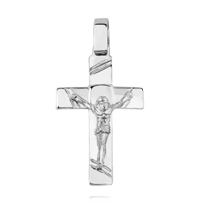 OLIVIE Stříbrný přívěsek KŘÍŽEK S JEŽÍŠEM 4191 Ag 925; ≤3 g