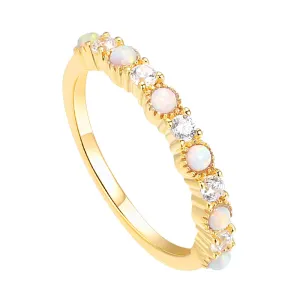 OLIVIE Luxusní stříbrný prsten GOLD 4824 Velikost prstenů: 6 (EU: 51-53) Ag 925; ≤1,3 g