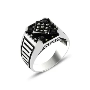 OLIVIE Pánský stříbrný prsten MARKAZIT 5706 Velikost prstenů: 11 (EU: 65-67) Ag 925; ≤8,4 g