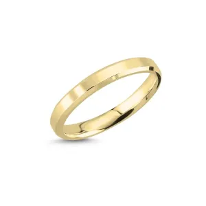 OLIVIE Snubní stříbrný plochý prsten GOLD 7674 Velikost prstenů: 6 (EU: 51-53) Ag 925; ≤2,3 g
