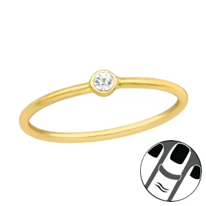 OLIVIE Stříbrný midi prsten GOLD 7660 Ag 925; ≤0,4 g