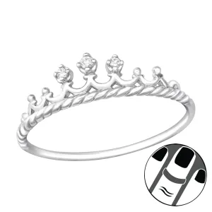 OLIVIE Stříbrný midi prsten KORUNKA 4013 Ag 925; ≤0,7 g
