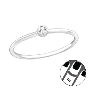 OLIVIE Stříbrný midi prsten s krystalem 5782 Ag 925; ≤0,4 g