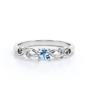 OLIVIE Stříbrný prsten AKVAMARÍN 7032 Velikost prstenů: 6 (EU: 51-53) Ag 925; ≤2 g