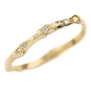 OLIVIE Stříbrný prsten KŮRA STROMU GOLD 7623 Velikost prstenů: 7 (EU: 54-56) Ag 925; ≤1,4 g