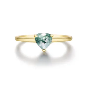 OLIVIE Stříbrný prsten MECHOVÝ ACHÁT GOLD 8517 Velikost prstenů: 11 (EU: 65-67) Ag 925; ≤2 g