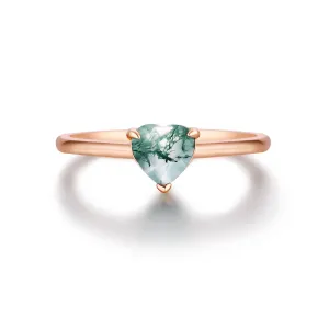 OLIVIE Stříbrný prsten MECHOVÝ ACHÁT ROSE 8516 Velikost prstenů: 11 (EU: 65-67) Ag 925; ≤2 g