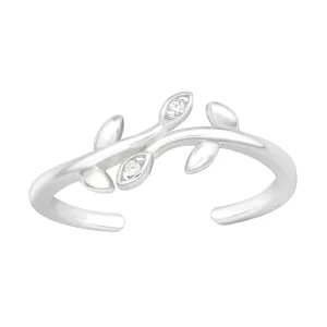 OLIVIE Stříbrný prsten NA NOHU VĚTVIČKA 5775 Ag 925; ≤0,7 g