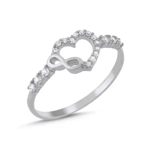 OLIVIE Stříbrný prsten NEKONEČNÁ LÁSKA 7136 Velikost prstenů: 5 (EU: 49-50) Ag 925; ≤1 g