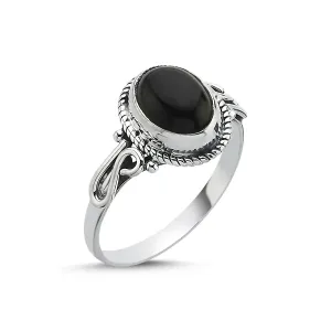 OLIVIE Stříbrný prsten ONYX 8272 Velikost prstenů: 8 (EU: 57-58) Ag 925; ≤2,3 g