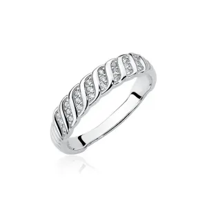 OLIVIE Stříbrný prsten se zirkony 1955 Velikost prstenů: 6 (EU: 51-53) Ag 925; ≤2,7 g