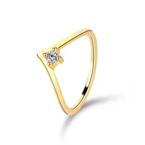 OLIVIE Stříbrný prsten ŠIPKA GOLD 8468 Velikost prstenů: 5 (EU: 49-50) Ag 925; ≤0,8 g