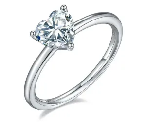 OLIVIE Stříbrný prsten SRDÍČKO 7402 Velikost prstenů: 6 (EU: 51-53) Ag 925; ≤0,8 g