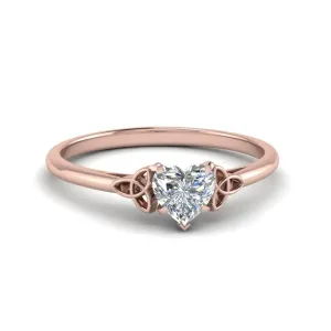 OLIVIE Stříbrný prstýnek ROSE se srdíčkem 3364 Velikost prstenů: 5 (EU: 49-50) Ag 925; ≤1,5 g