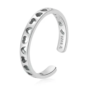 OLIVIE Stříbrný srdíčkový prsten 5844 Ag 925; ≤1,1 g