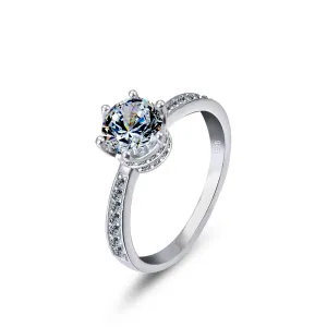 OLIVIE Stříbrný zásnubní prsten PRINCESS 5359 Velikost prstenů: 9 (EU: 59-61) Ag 925; ≤2,5 g