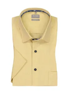 Nadměrná velikost: Olymp, Bavlněná košile Luxor s krátkým rukávem, comfort fit Oranžový