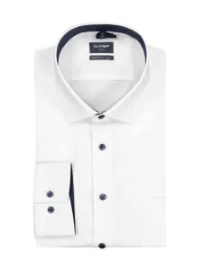 Nadměrná velikost: Olymp, Jednobarevná košile, modern fit, tall, s lemem Bílá #5276277