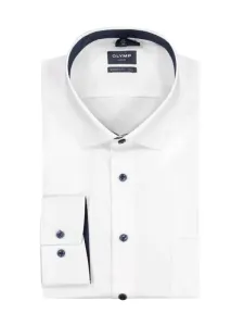 Nadměrná velikost: Olymp, Jednobarevná košile, modern fit, tall, s lemem Bílá #5276281