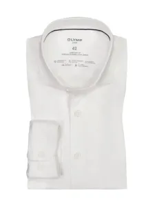 Nadměrná velikost: Olymp, Luxor, 24/Seven, comfort fit, žerzejová košile s podílem streče Bílá