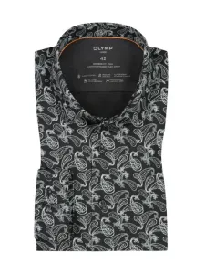 Nadměrná velikost: Olymp, Luxor 24/Seven, košile Modern Fit s podílem strečových vláken, extra dlouhá černá