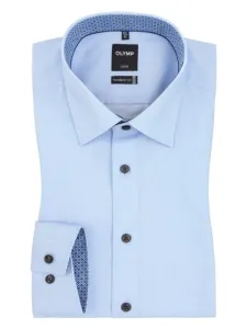 Nadměrná velikost: Olymp, Pruhovaná košile Luxor, modern fit Světle Modrá #4790548