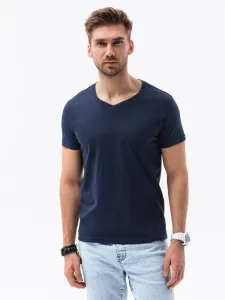 Ombre Clothing Jednoduché granátové tričko S1369