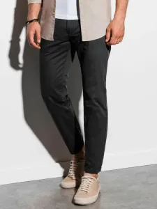 Ombre Clothing Chino Kalhoty Černá
