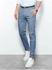 Ombre Clothing Chino Kalhoty Modrá